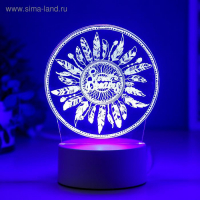 Светильник "Перья" LED RGB от сети 9,5х12х17 см RISALUX Светильник "Перья" LED RGB от сети 9,5х12х17 см RISALUX