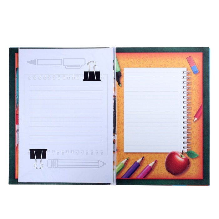 Папка школьная с креплением &laquo;Портфолио школьника&raquo;, 6 листов-разделителей, 21,5 х 30 см.