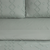 Постельное бельё LoveLife Tufting евро "Орнамент" 200*217см,230*240см,50*70см-2шт, цвет зеленый, 110 г/м2