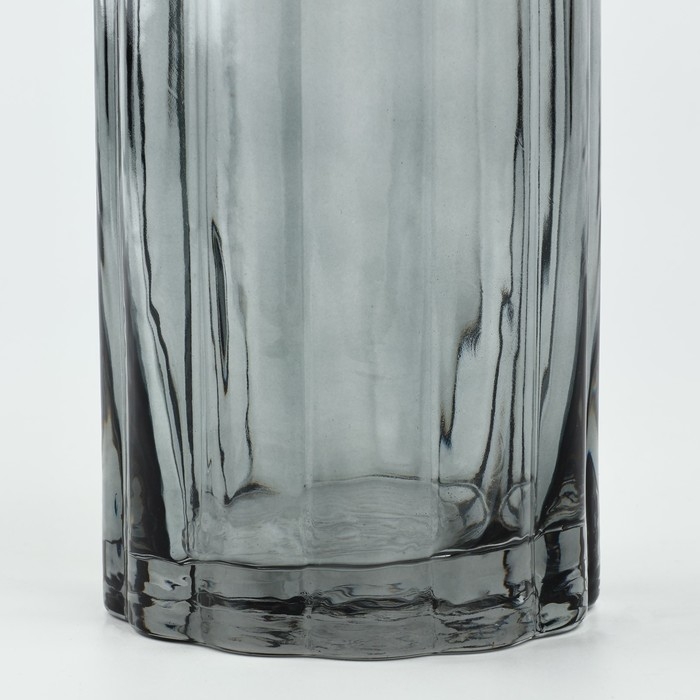 Ваза для цветов &laquo;Калипсо грей&raquo; из серого стекла 25&times;10&times;10 см