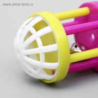 Игрушка для кошек с бубенчиком "Амфитеатр", 6,8 х 4 см, микс цветов