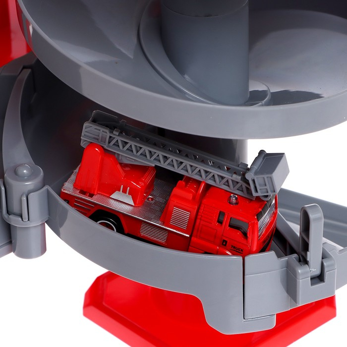 Парковка &laquo;Пожарная часть&raquo;, с 2 машинками, с водяной пушкой