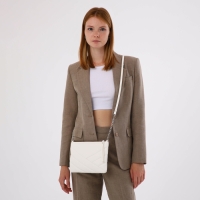 Сумка женская на молнии, цвет белый