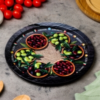 Поднос &laquo;Оливки&raquo;, 28 х 1,6 х 0,32 см, металл