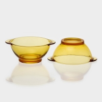 Сервиз столовый &laquo;Дымка&raquo;, 6 предметов: 2 бульонницы 450 мл, 2 тарелки 500 мл, 2 тарелки d=23см, цвет жёлтый