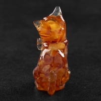 Сувенир "Кот", янтарь