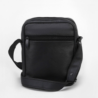 Сумка мужская на молниях, длинный ремень, цвет чёрный Сумка мужская на молниях, длинный ремень, цвет чёрный