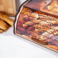 Хлебница деревянная Доляна &laquo;Ржаное поле&raquo;, 38,3&times;28&times;17,3 см