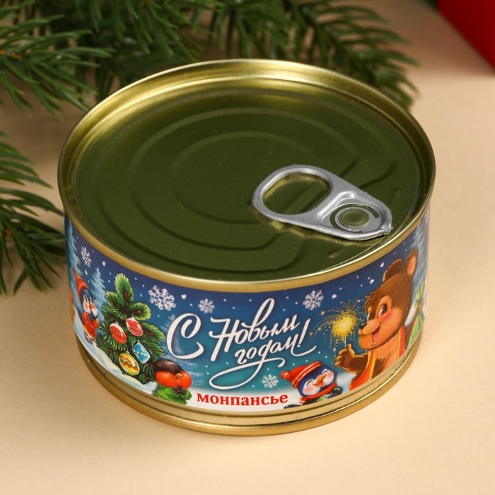 Монпансье &laquo;С новым годом&raquo; в консервной банке, 100 г.