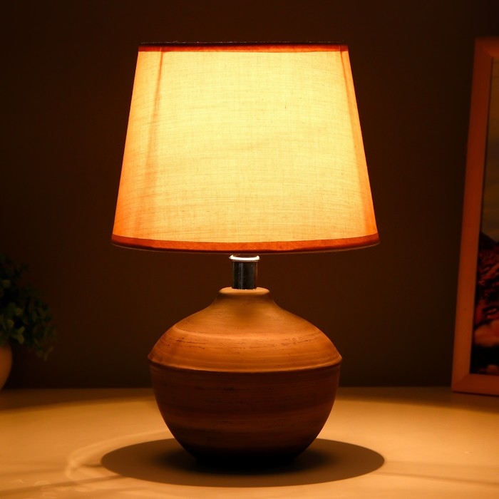 Лампа настольная 16412/1 E14 40Вт кофе 20х20х30 см RISALUX