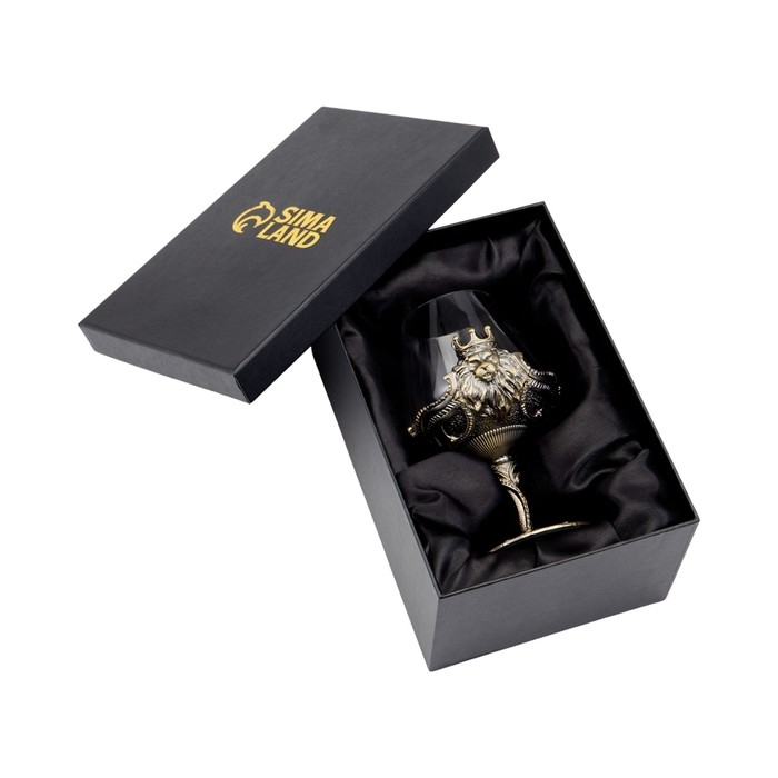 Бокал для коньяка Бокал для коньяка "Лев", 550 мл, бронза, подарочная коробка