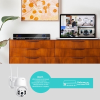 Видеокамера WiFi Cam-15, IP, 2 Мп, поворот 355 &deg;, микрофон, 3.6 мм объектив, белая