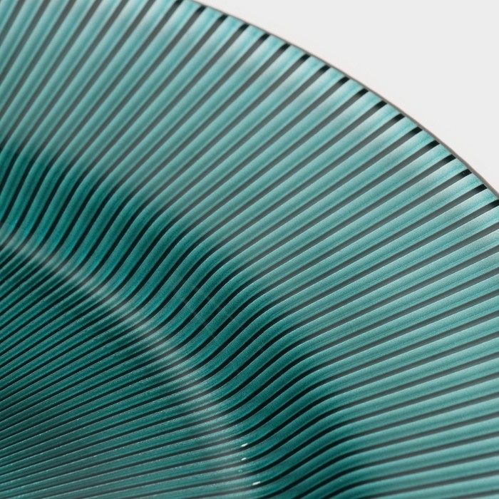 Тарелка - блюдо подстановочное &laquo;Эмеральд&raquo;, d=33 см, цвет зелёный с серебряной отводкой