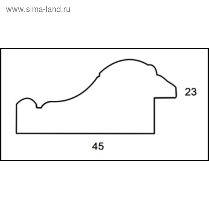 Рама для картин (зеркал) 40 х 50 х 4,5 см, пластиковая, Charlotta, золотая