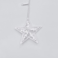 Гирлянда «Бахрома-арка» 2.5 × 1.2 м с насадками «Звёзды», IP20, прозрачная нить, 136 LED, свечение белое, 8 режимов, 220 В Гирлянда «Бахрома-арка» 2.5 × 1.2 м с насадками «Звёзды», IP20, прозрачная нить, 136 LED, свечение белое, 8 режимов, 220 В