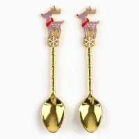 Ложки новогодние чайные с формовой ручкой &laquo;Новый год: Волшебство вокруг нас&laquo;Новый год:  , 11 х 3 см