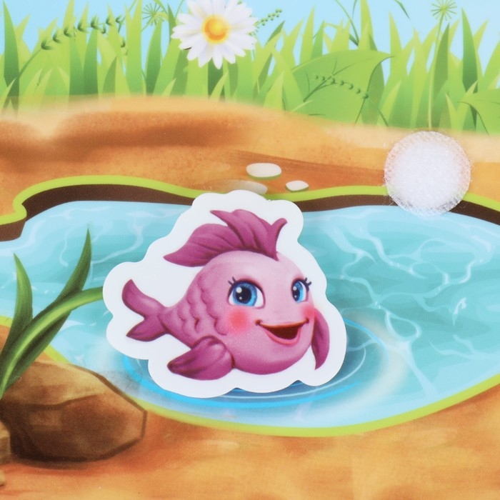 Развивающая игра на липучках &laquo;&lrm;Изучаем животных. Кто  где живет?&raquo;, весёлые липучки