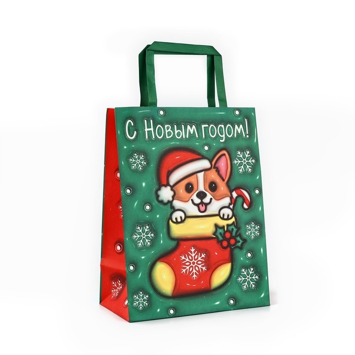 Пакет подарочный новогодний «Новый год», 20 х 11 х 27.7 см, Новый год Пакет подарочный новогодний «Новый год», 20 х 11 х 27.7 см, Новый год