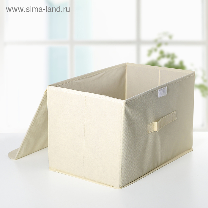 Короб стеллажный для хранения &laquo;Алва&raquo;, 37&times;24&times;24 см, цвет бежевый