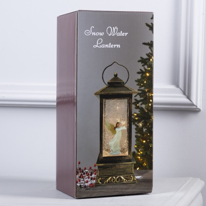 Светодиодная фигура «Фонарь с ангелом» 10 × 27 × 10 см, пластик, батарейки ААх3 (не в комплекте), USB, свечение тёплое белое Светодиодная фигура «Фонарь с ангелом» 10 × 27 × 10 см, пластик, батарейки ААх3 (не в комплекте), USB, свечение тёплое белое