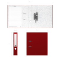 Папка-регистратор А4, 50мм "Бизнес", собранная, бордовая, пластиковый карман, металлический кант, картон 2мм, вместимость 350 листов Папка-регистратор А4, 50мм "Бизнес", собранная, бордовая, пластиковый карман, металлический кант, картон 2мм, вместимость 350 листов