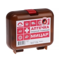 Автомобильная аптечка первой помощи №1 "Мицар" дорожная, футляр 5М Автомобильная аптечка первой помощи №1 "Мицар" дорожная, футляр 5М