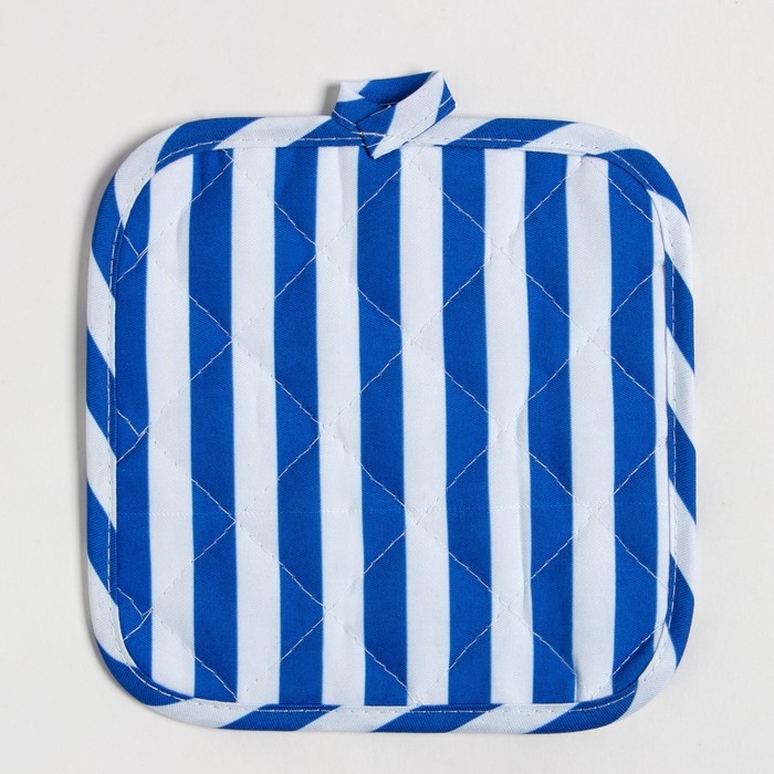 Кухонный набор Доляна цвет синий прихватка 17х17 см, варежка 26х16 см, 100% п/э Кухонный набор Доляна цвет синий прихватка 17х17 см, варежка 26х16 см, 100% п/э