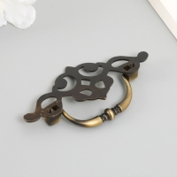 Ручка для шкатулки металл "Узорная" под медь 3,8х9,5 см