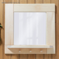 Зеркало квадратное, большое с полкой и 3 крючками, 53&times;53&times;1,6 см