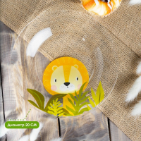 Набор детской посуды Доляна &laquo;Львёнок&raquo;, 3 предмета: миска 450 мл, тарелка d=20 см, кружка 200 мл