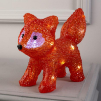 Светодиодная фигура «Лисичка» 10 × 25 × 20 см, акрил, 20 LED, батарейки ААх2 (не в комплекте), свечение белое Светодиодная фигура «Лисичка» 10 × 25 × 20 см, акрил, 20 LED, батарейки ААх2 (не в комплекте), свечение белое