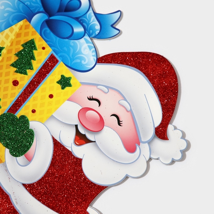 Декоративное украшение (подставка) Декоративное украшение (подставка) "Дед мороз с подарком" 33х25,5 см