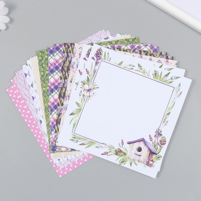 Набор бумаги для скрапбукинга 24 листа 12 дизайнов "История романтики" 160 гр 15,2х15,2 см