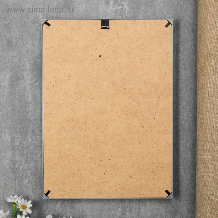 Фоторамка пластик L-1 21х30 см серебр. мет. (пластиковый экран)