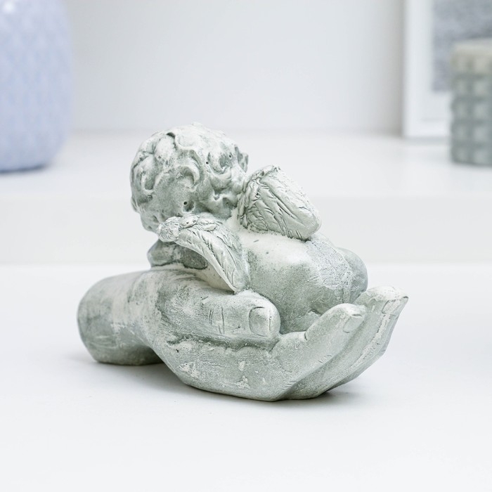 Фигура Фигура "Ангелочек на ладони спит" состаренный, 16х10х8см