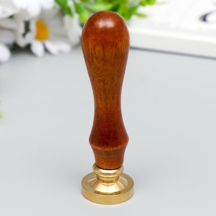 Печать для сургуча с деревянной ручкой Печать для сургуча с деревянной ручкой "Ромашки" 9х2,5х2,5 см