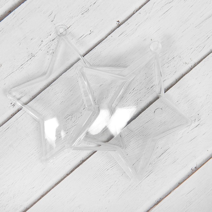 Заготовка - подвеска, раздельные части &laquo;Звезда&raquo;, размер собранной: 3.5 &times; 8 &times; 8 см