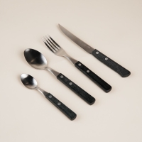 Набор столовых приборов из нержавеющей стали SL Home, 24 предмета, цвет серебряный, цвет ручки коричневый Набор столовых приборов из нержавеющей стали SL Home, 24 предмета, цвет серебряный, цвет ручки коричневый