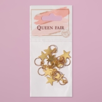 Пирсинг для волос «Звезда», 2,8 × 1,3 см, 10 шт, цвет золотистый Пирсинг для волос «Звезда», 2,8 × 1,3 см, 10 шт, цвет золотистый