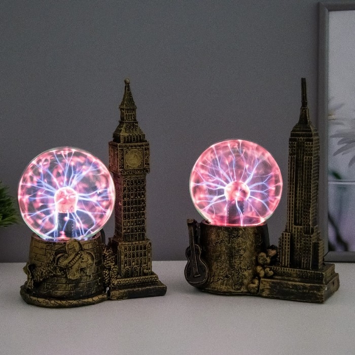 Плазменный шар Плазменный шар "Лондон" МИКС 14х9х23 см RISALUX