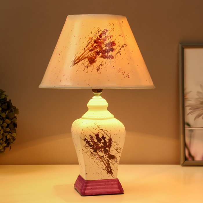 Лампа настольная керамика "Лаванда" Е14 25W 220В 37,5х25х25 см RISALUX