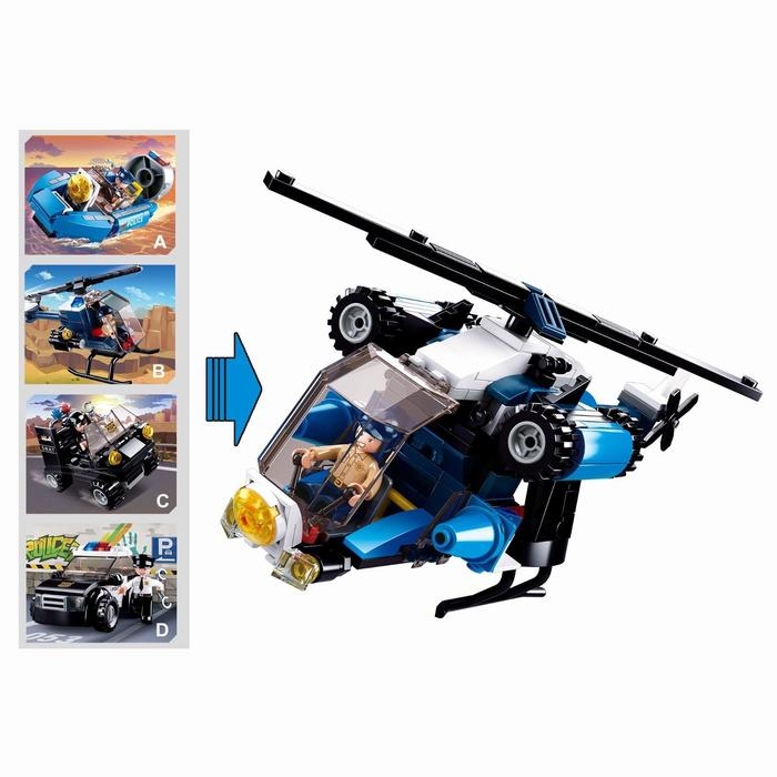 Конструктор &laquo;Полицейский транспорт&raquo;, 4 вида, цвет МИКС