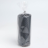 Свеча из вощины, 6х6х12,5 см, мокрый асфальт металлик