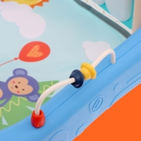 Развивающий коврик-каталка &laquo;Сафари&raquo;, 2 в 1, звуковые эффекты, цвет синий