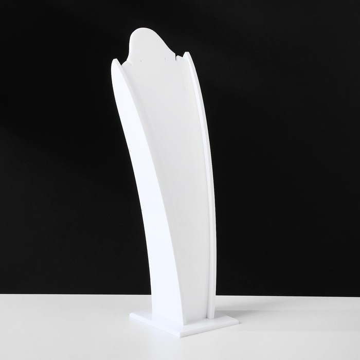 Подставка под кулоны, цепи, серьги, 7,5&times;6,5&times;23 см, цвет белый