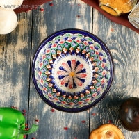 Коса Риштанская Керамика "Цветы" 15,5 см, малая,  микс