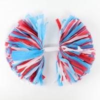 Помпон 1шт, цвет белый+синий+ красный