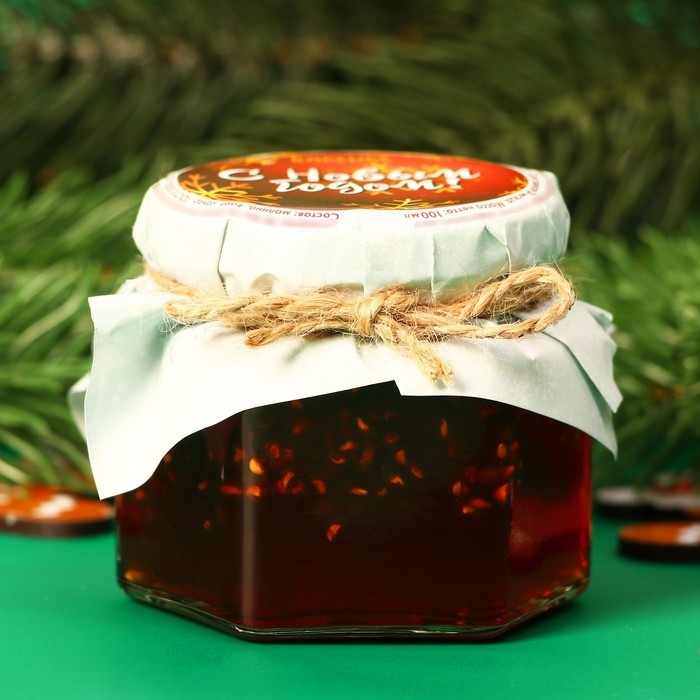 Новый год. Варенье Новый год. Варенье "Новогоднее" из горной малины, 100 мл