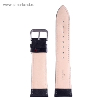 Ремешок для часов кожаный "Соломон" 18 мм, l-20 см, черно-красный