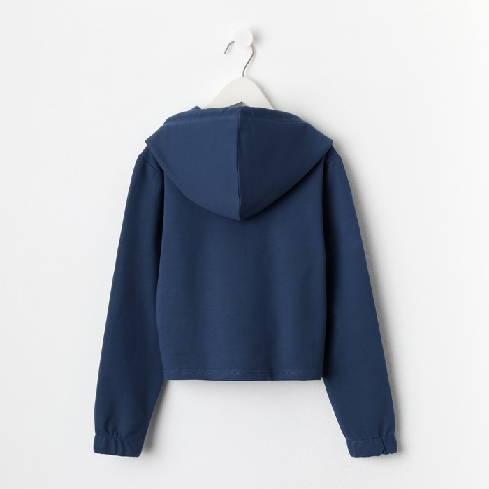 Толстовка для девочки, цвет ниагара, рост 128 см